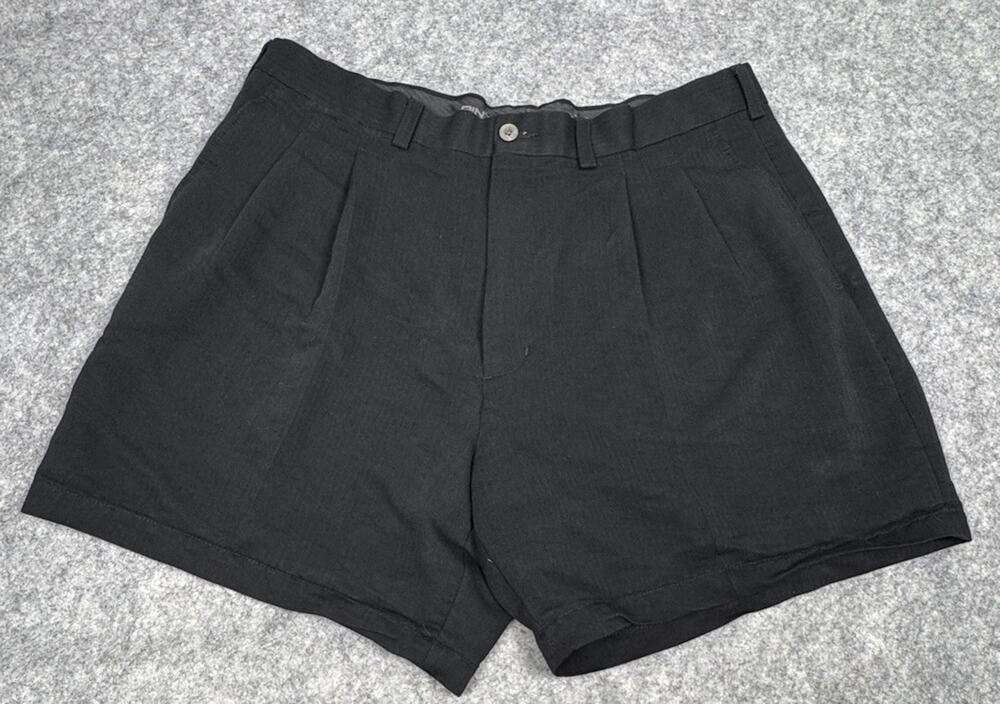 PING Men's Black Golf Shorts Size 36 Pleated Front Golfing Activewear